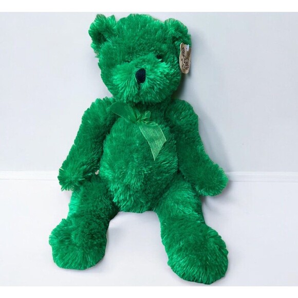 Proud Toy Cuddly Cousins 10” green soft plush toy dress-up bear nwt - Picture 1 of 9